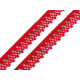 Guipure lace width 13 mm - Red (1 Meter)