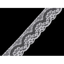 Nylon lace width 50 mm - White (1 Meter)