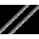 Nylon / polyamid lace trim width 14 mm - White (1 Meter) Nylon / polyamid lace trim width 14 mm - White (1 Meter)