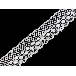 Nylon / polyamid lace width 32 mm - White (1 Meter)