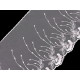 Embroidered lace on organza width 20 mm - Off white (1 Meter) Embroidered lace on organza width 20 mm - Off white (1 Meter)