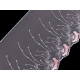 Embroidered lace on organza width 20 mm - Off white (1 Meter) Embroidered lace on organza width 20 mm - Off white (1 Meter)