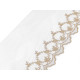Embroidered lace on organza with lurex width 17 cm - Off white (27 Meters) Embroidered lace on organza with lurex width 17 cm - Off white (27 Meters)