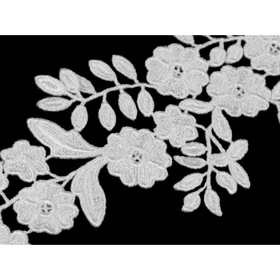 Wstawka dekoltowa / aplikacja koronkowa 9x30 cm - Off white (2 Sztuki) Wstawka dekoltowa / aplikacja koronkowa 9x30 cm - Off white (2 Sztuki)