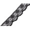 Dentelle en nylon, largeur 40 mm - Noir (1 Mètre)
