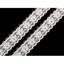 Koronka francuska elastyczna szerokość 24 mm - Off white (1 Metr)
