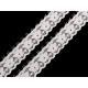 French elastic lace width 24 mm - Black (20 Meters)