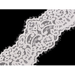 Koronka francuska elastyczna szerokość 90 mm - Off white (1 Metr)