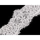 French elastic lace width 90 mm - Black (1 Meter)