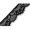 French elastic lace width 35 mm - Black (1 Meter)