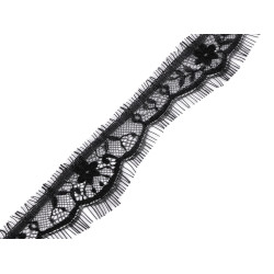 Koronka francuska szerokość 40 mm - Czarny (3 Metry)
