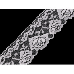 Nylon lace, width 70 mm - White (1 Meter)