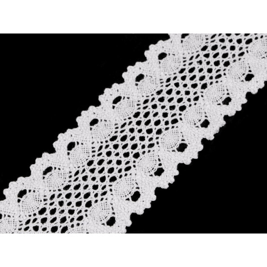 Bobbin lace / insert, width 60 mm - Ecru light (27 Meters)