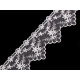 Embroidered lace on monofilament, width 65 mm - White (1 Meter) Embroidered lace on monofilament, width 65 mm - White (1 Meter)