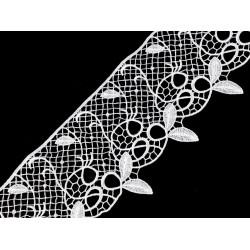 Guipure lace, width 90 mm - White (1 Meter)