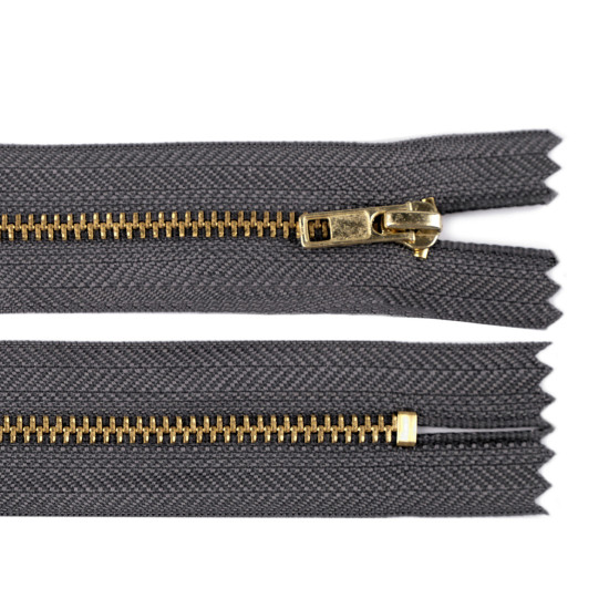 Metal zipper no 4, length 20 cm, pants - Gray hematite (10 Pieces) Metal zipper no 4, length 20 cm, pants - Gray hematite (10 Pieces)