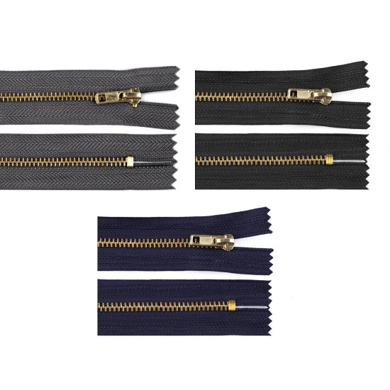Metal zipper no 4, length 20 cm, pants - Gray hematite (10 Pieces) Metal zipper no 4, length 20 cm, pants - Gray hematite (10 Pieces)