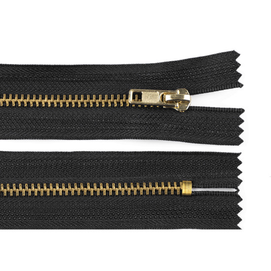 Metal zipper no 4, length 16 cm, pants - Blue dark (10 Pieces)