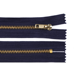 Metal zipper no 4, length 16 cm, pants - Blue dark (1 Piece)