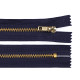 Metal zipper no 4, length 16 cm, pants - Blue dark (10 Pieces)