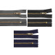 Metal zipper no 4, length 16 cm, pants - Blue dark (10 Pieces)