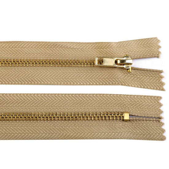 Metal zipper no 4, length 16 cm, pants - Blue dark (10 Pieces)