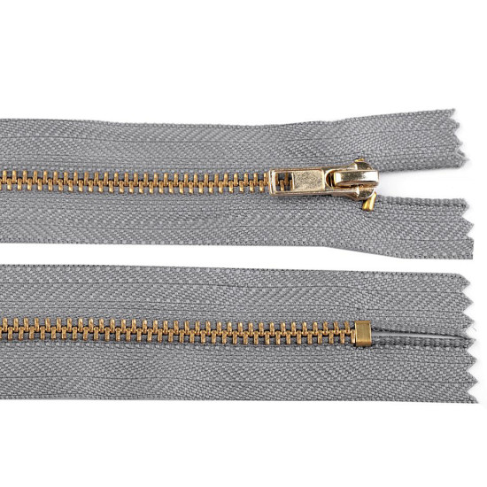 Metal zipper no 4, length 16 cm, pants - Blue dark (10 Pieces)