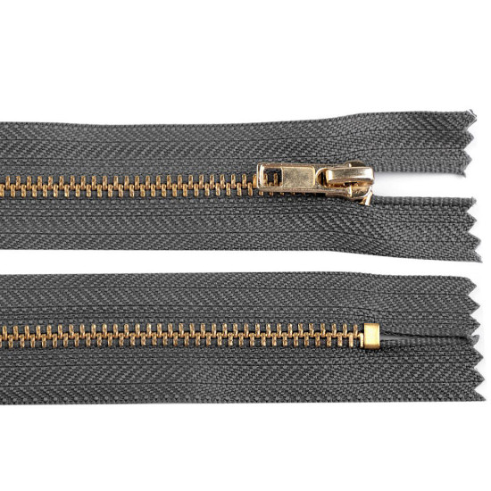 Metal zipper no 4, length 16 cm, pants - Blue dark (10 Pieces)