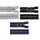 Metal zipper no 4, width 20 cm, with silver teeth - Black (25 Pieces) Metal zipper no 4, width 20 cm, with silver teeth - Black (25 Pieces)