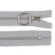 Metal zipper no 4, width 20 cm, with silver teeth - Black (25 Pieces) Metal zipper no 4, width 20 cm, with silver teeth - Black (25 Pieces)