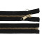 Brass tent zipper, no 5 with double-sided slider, length 200 cm - Black (1 Piece)