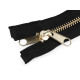 Brass tent zipper, no 5 with double-sided slider, length 200 cm - Black (5 Pieces) Brass tent zipper, no 5 with double-sided slider, length 200 cm - Black (5 Pieces)