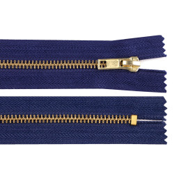 Metal zipper no 5, length 18 cm (jeans) - Blue dark (1 Piece)