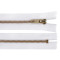 Kovový zips no 5 dĺžka 10 cm (jeansový) - Biela (1 Kus)