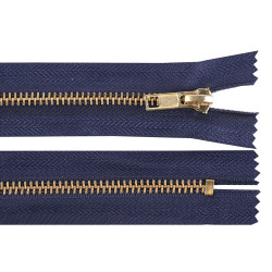 Metal zipper no. 5, length 12 cm (jeans) - Blue dark (1 Piece)