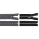 Metal zipper no 5, length 70 cm - Black (1 Piece)