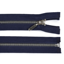 Metal zipper no 5, length 80 cm - Blue dark (1 Piece)