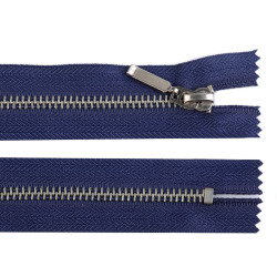 Metal zipper no 5, length 16 cm (jeans) - Blue dark (1 Piece)