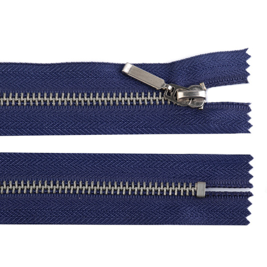 Zamek metalowy no 5 mm długość 16 cm (dżinsowy) - Granatowy (1 Sztuka) Zamek metalowy no 5 mm długość 16 cm (dżinsowy) - Granatowy (1 Sztuka)