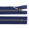 Metal zipper no 5, length 16 cm (jeans) - Blue dark (1 Piece)