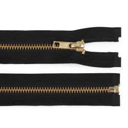 Metal zipper no 5 length 65 cm - Black (1 Piece)