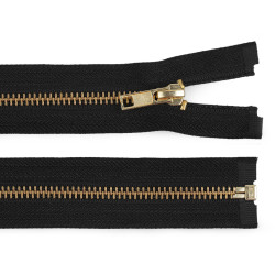 Metal zipper no 5, length 80 cm - Black (1 Piece)