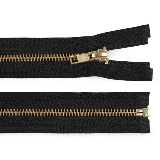 Metal zipper no 5, length 80 cm - Black (1 Piece)