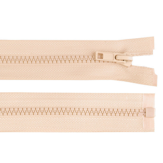 Plastic zipper no 5, length 35 cm jacket - Khaki (1 Piece)