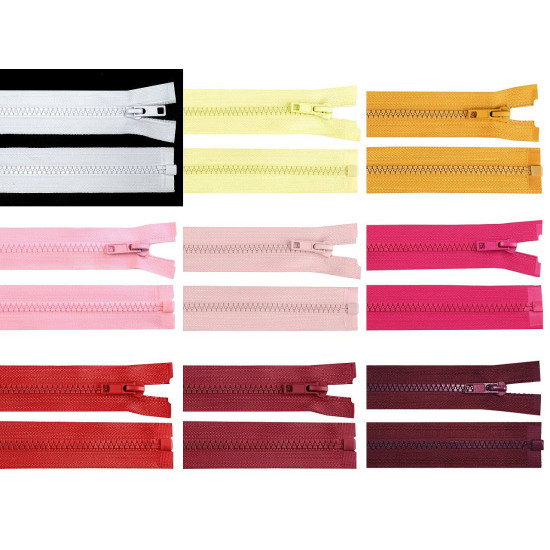 Plastic zipper no 5, length 45 cm jacket - Bordeaux (1 Piece)
