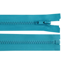 Plastic zipper no 5, length 50 cm jacket - Blue turquise (1 Piece)