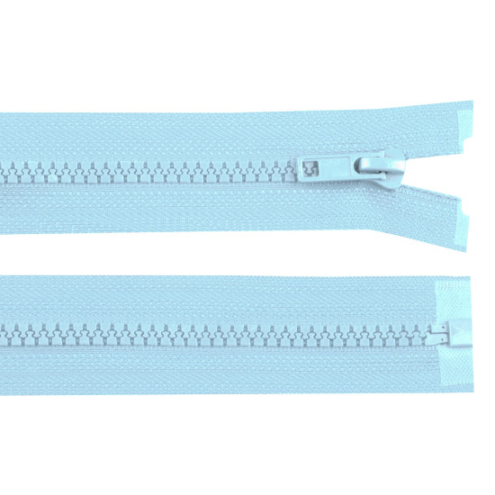 Plastic zipper no 5, length 80 cm jacket - Blue turquise (1 Piece)