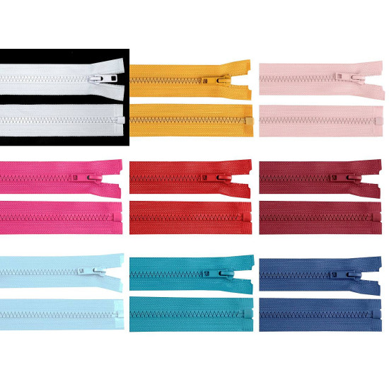 Plastic zipper no 5, length 80 cm jacket - Blue turquise (1 Piece)