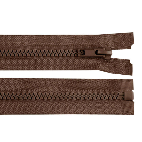 Plastic zipper no 5, length 85 cm jacket - Chocolate (1 Piece)