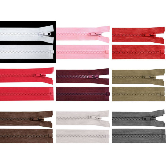Plastic zipper no 5, length 85 cm jacket - Chocolate (1 Piece)